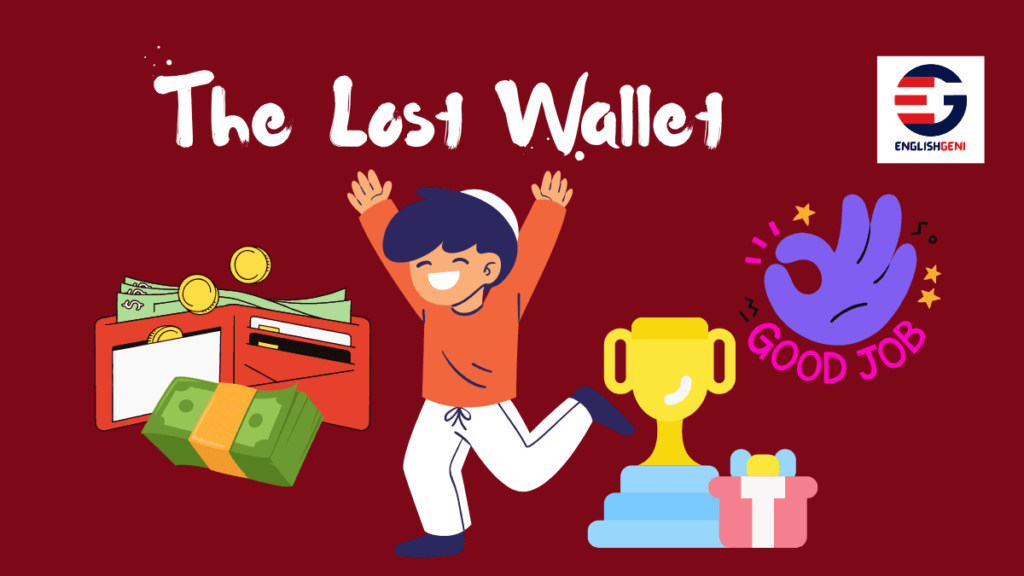 10 Lines Short Stories with Moral and Kid Quizzes for the story The Lost Wallet