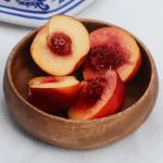 Image featuring nectarines in a bowl in this series of 14 single fruits.