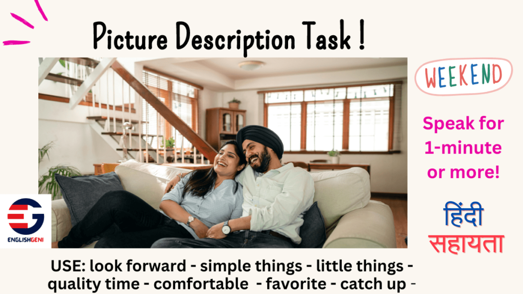 Picture Description tasks with scaled versions for beginner, intermediate, and advanced learners.