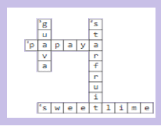 Crossword puzzle exercise on 10 fruits name answer key 