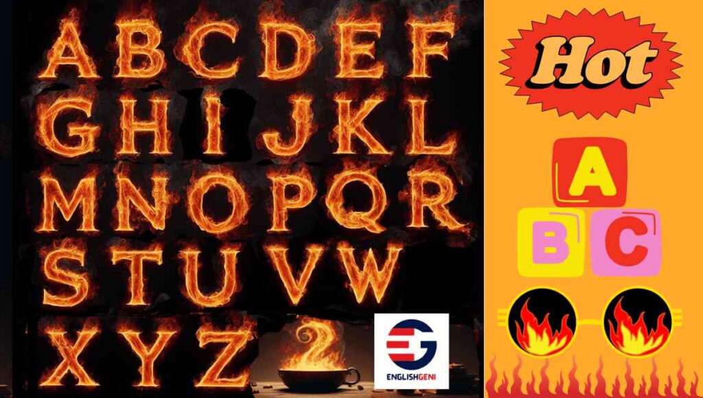 Fire alphabet A to Z