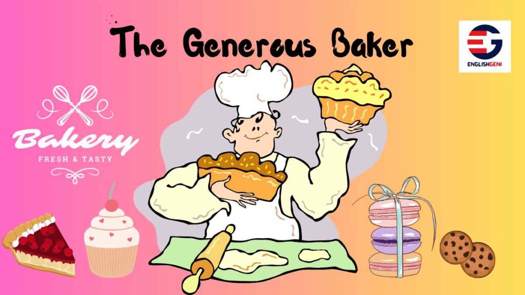 The Story of the Generous Baker in 5 lines with a short quiz