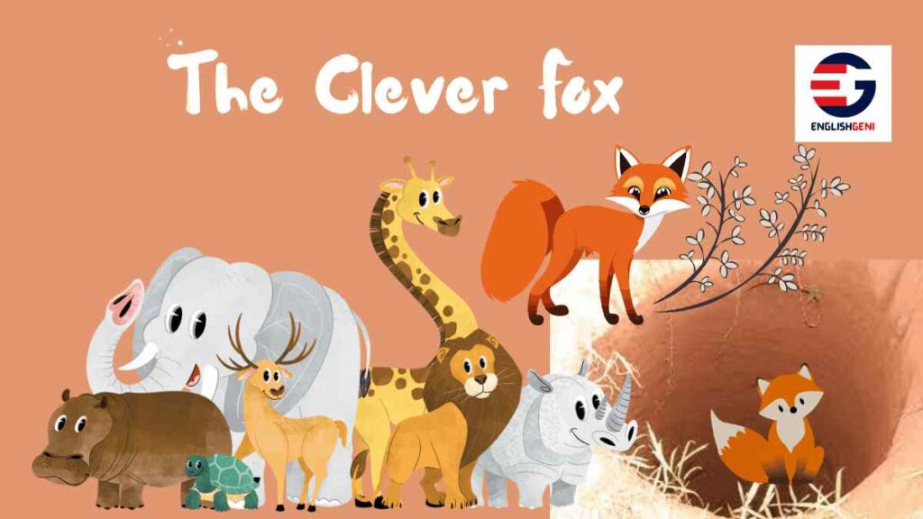 The Clever Fox, a part of ten 5 Lines Short Stories with Moral and Quiz