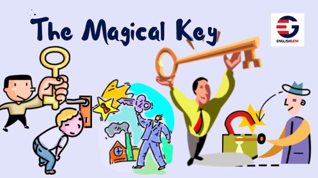 The Magic Key, a part of ten 5 Lines Short Stories with Moral and Quiz