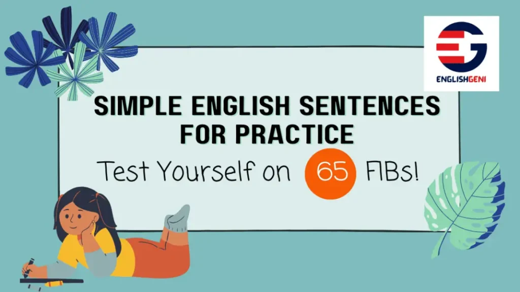 Simple English Sentences for Practice Tests